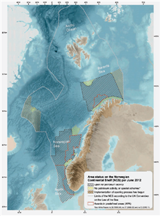 노르웨이 대륙붕(NCS) 석유자원 개발현황(Norwegian Petroleum Directorate, 2012)