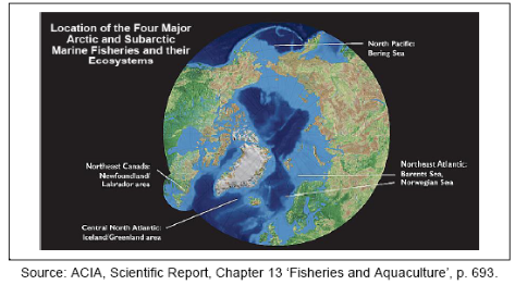 북극해 및 주변 수역의 주요 어장